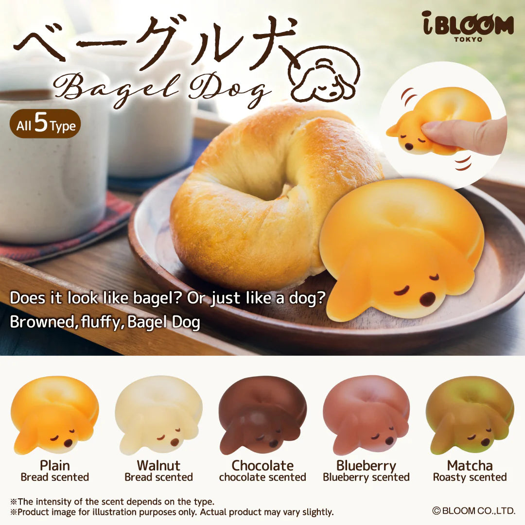 iBloom Bagel Dog Capsule Squishy