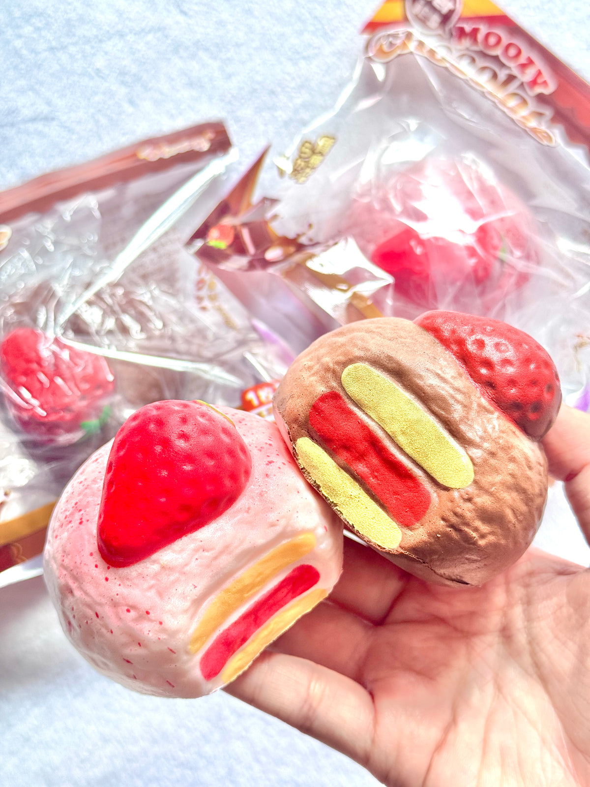 Moozy Strawberry Mochi Squishy